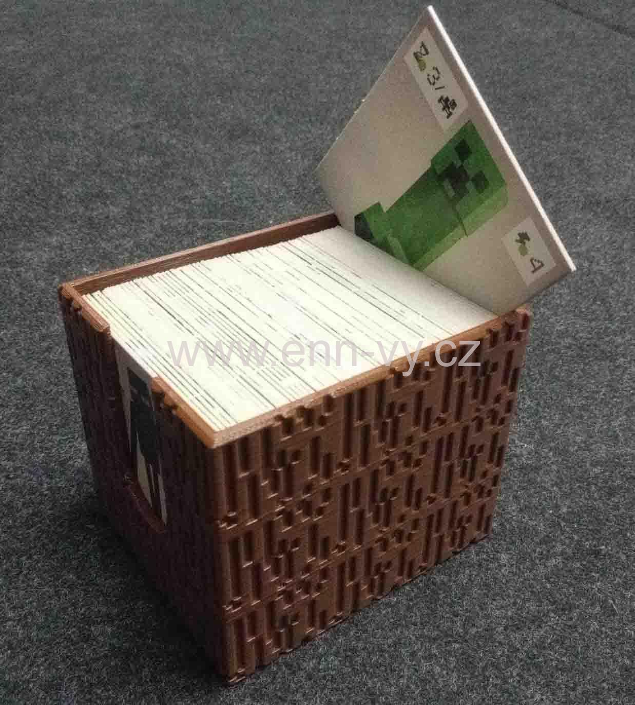 Minecraft insert na stavební karty a karty s moby